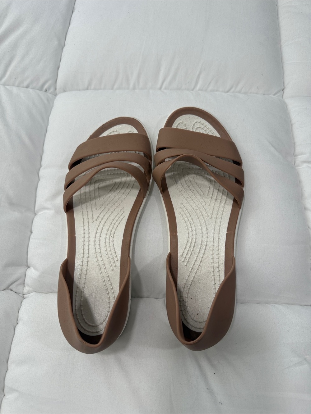Women's Brown Strappy Flat Sandals